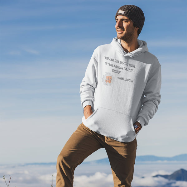 Stay Away From Negative People White Hoodie - Value Essentials